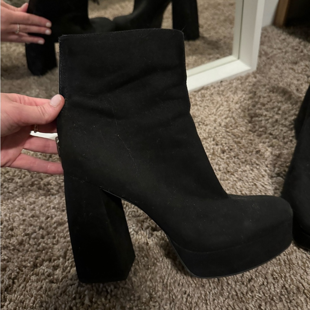 Open Edit Lucia Block Heel Booties